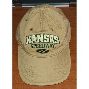 Kansas Motor Speedway Beige Baseball Hat LSC Cap Adjustable Strap